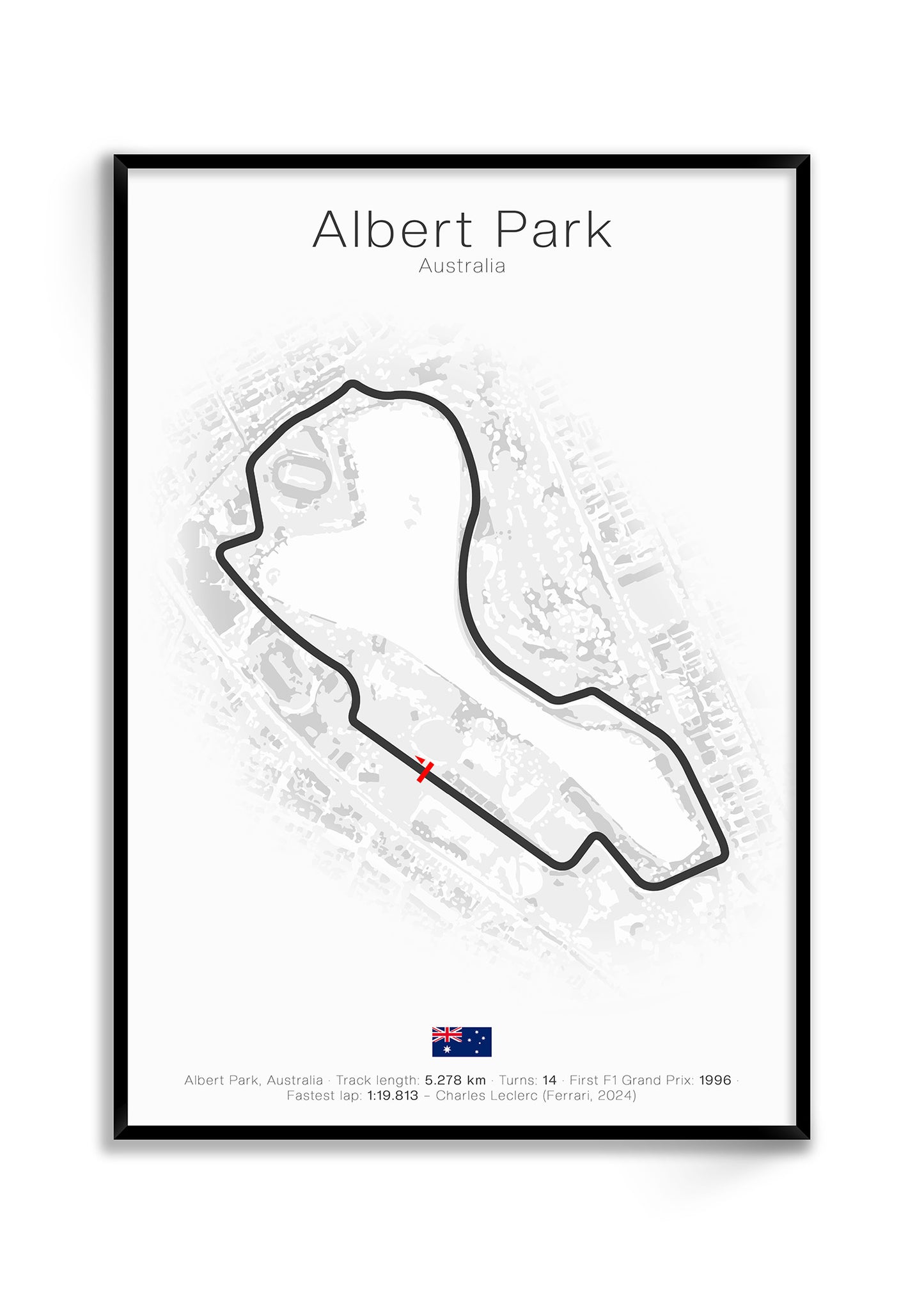 Albert Park - Australia (White) | Track Map