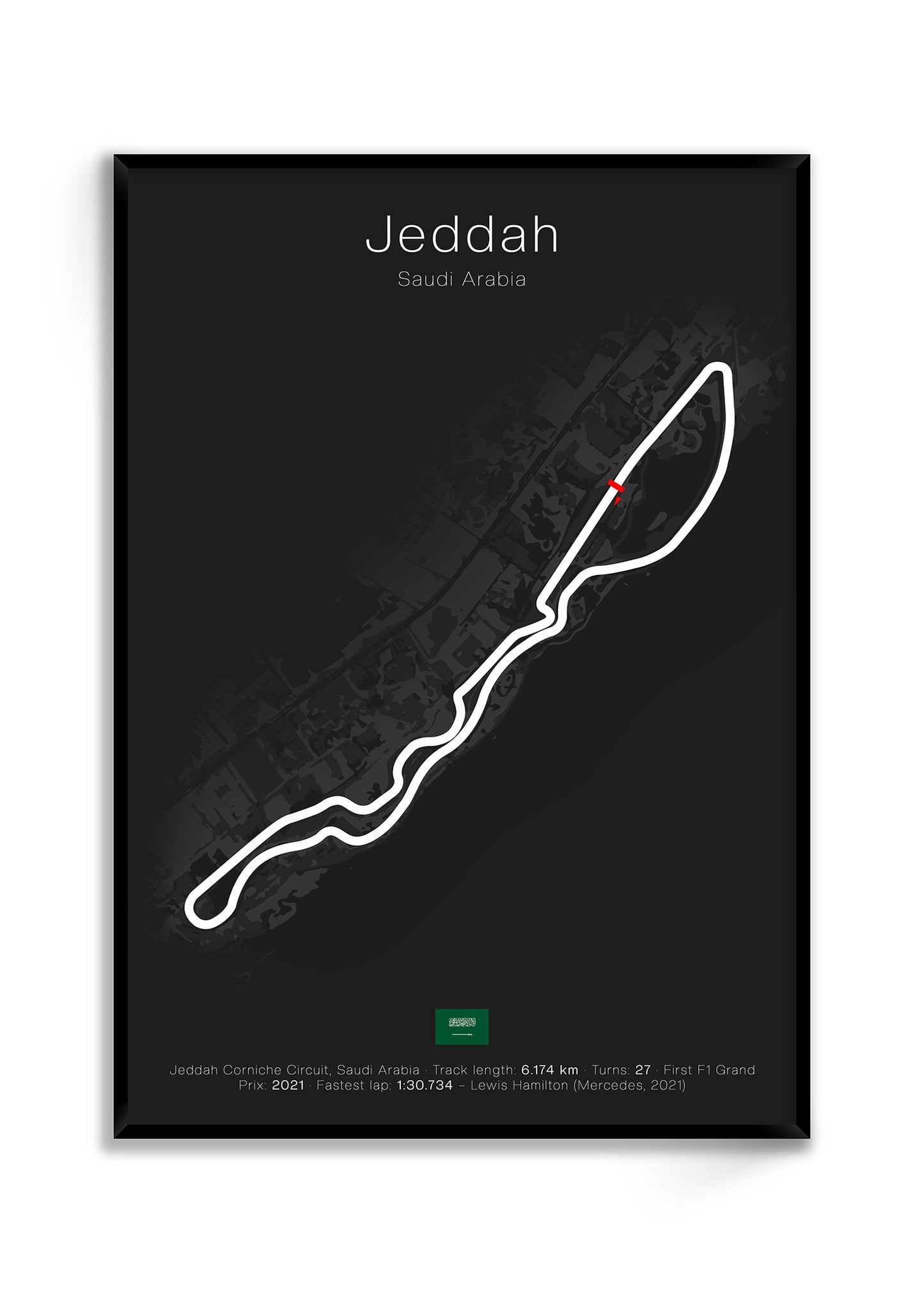 Jeddah - Saudi Arabia (Black) | Track Maps