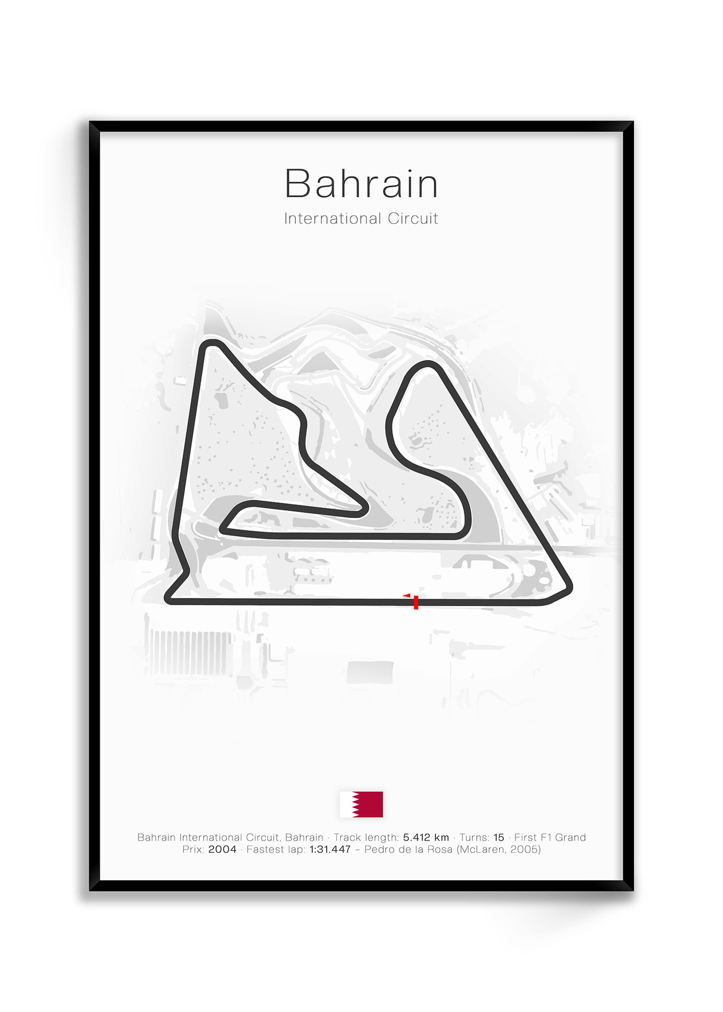 Bahrain - International Circuit (White) | Track Map