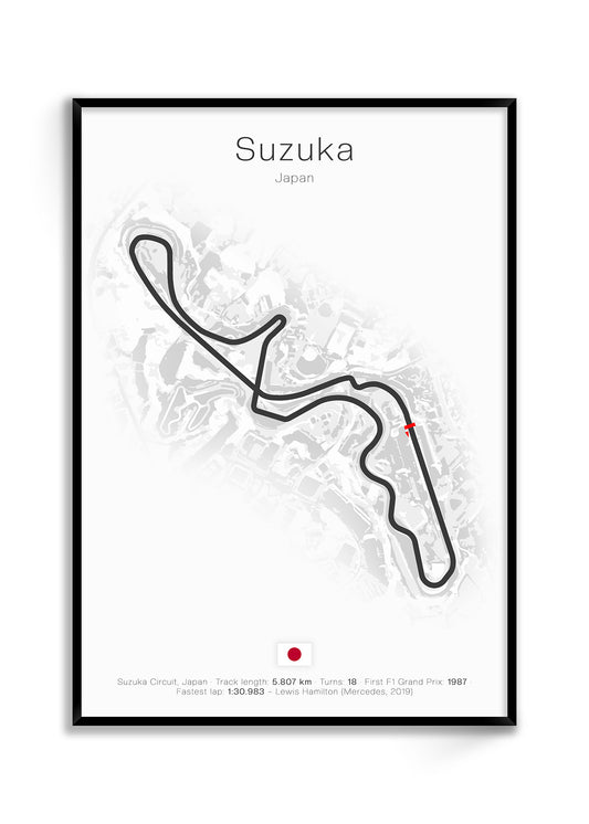 Suzuka - Japan (White) | Track Map