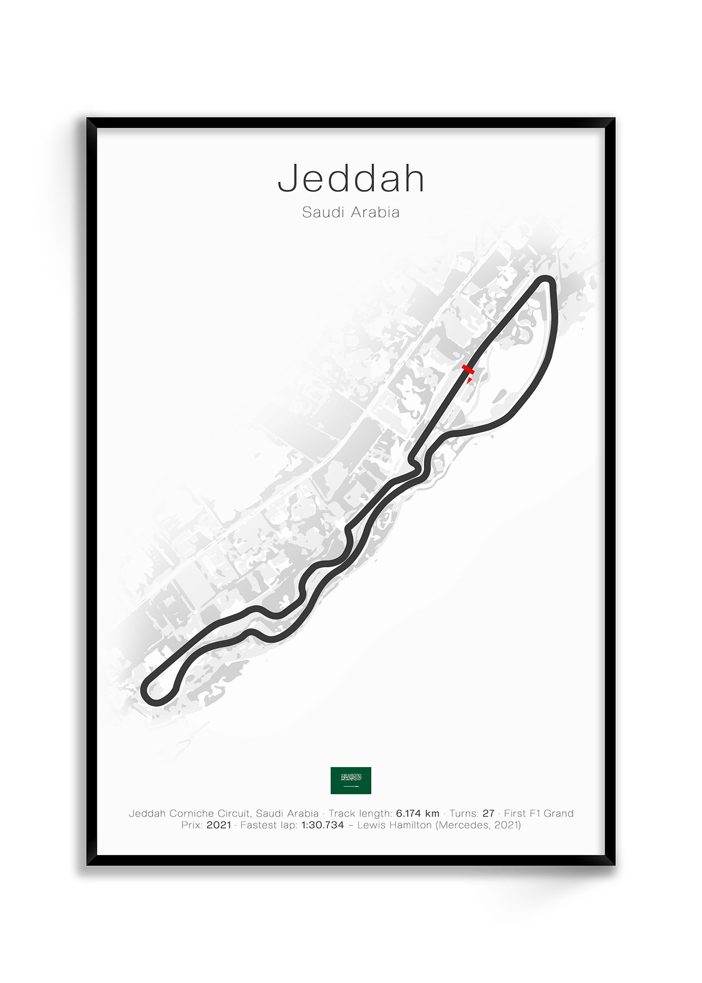 Jeddah - Saudi Arabia (White) | Track Map