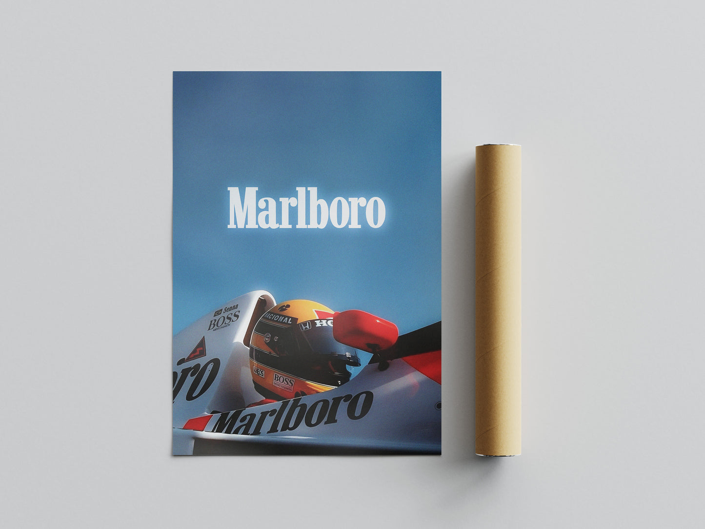 Ayrton Senna - Blue Marlboro | Driver Print