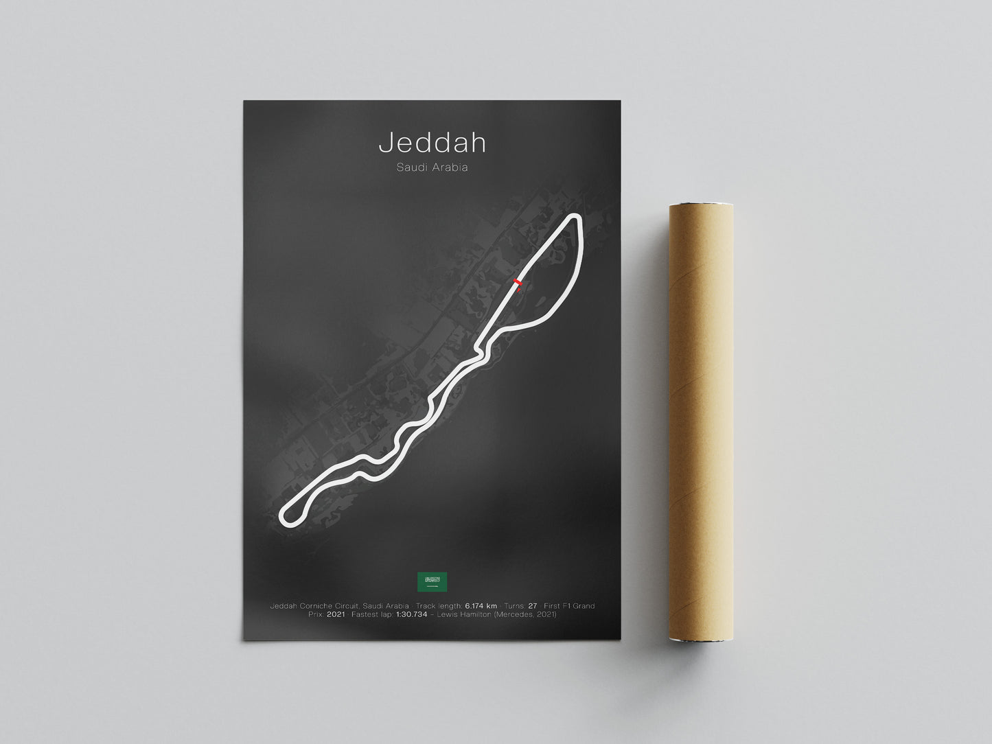 Jeddah - Saudi Arabia (Black) | Track Maps